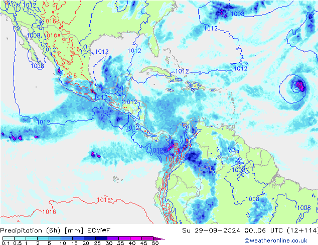 Z500/Yağmur (+YB)/Z850 ECMWF Paz 29.09.2024 06 UTC