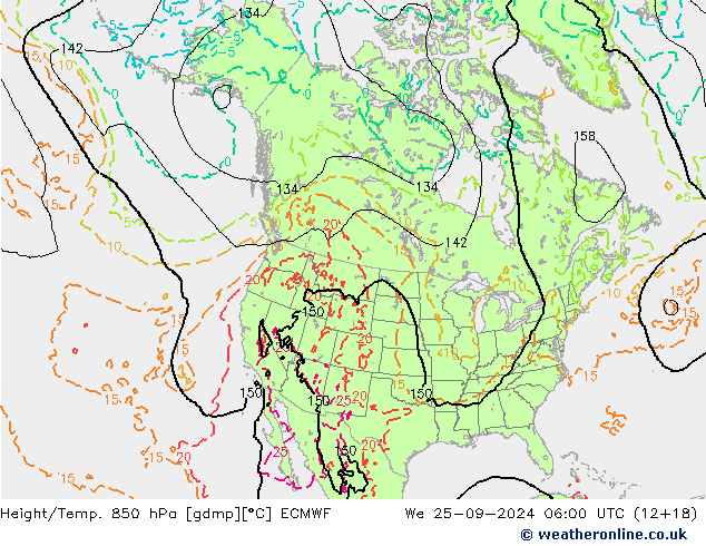 Z500/Rain (+SLP)/Z850 ECMWF We 25.09.2024 06 UTC