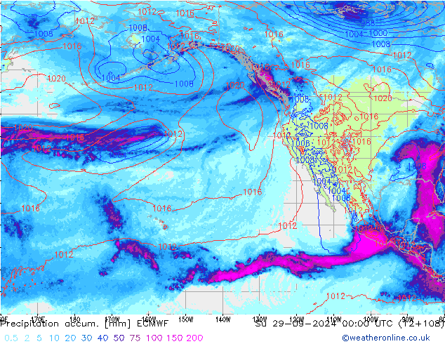 Precipitation accum. ECMWF nie. 29.09.2024 00 UTC