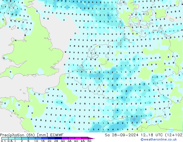 Z500/Rain (+SLP)/Z850 ECMWF  28.09.2024 18 UTC