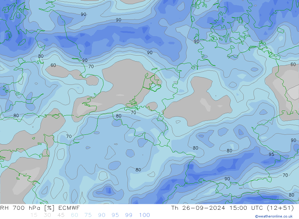 RV 700 hPa ECMWF do 26.09.2024 15 UTC