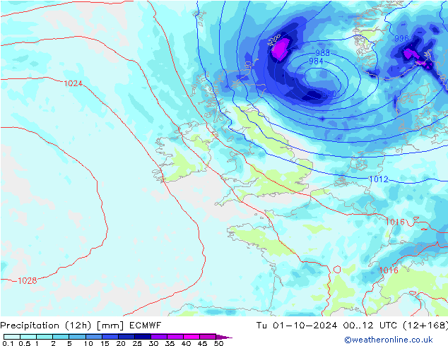  (12h) ECMWF  01.10.2024 12 UTC