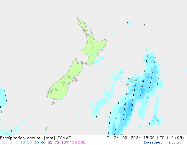 Precipitation accum. ECMWF Tu 24.09.2024 15 UTC