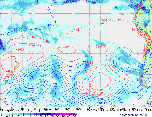 Z500/Rain (+SLP)/Z850 ECMWF dom 29.09.2024 06 UTC