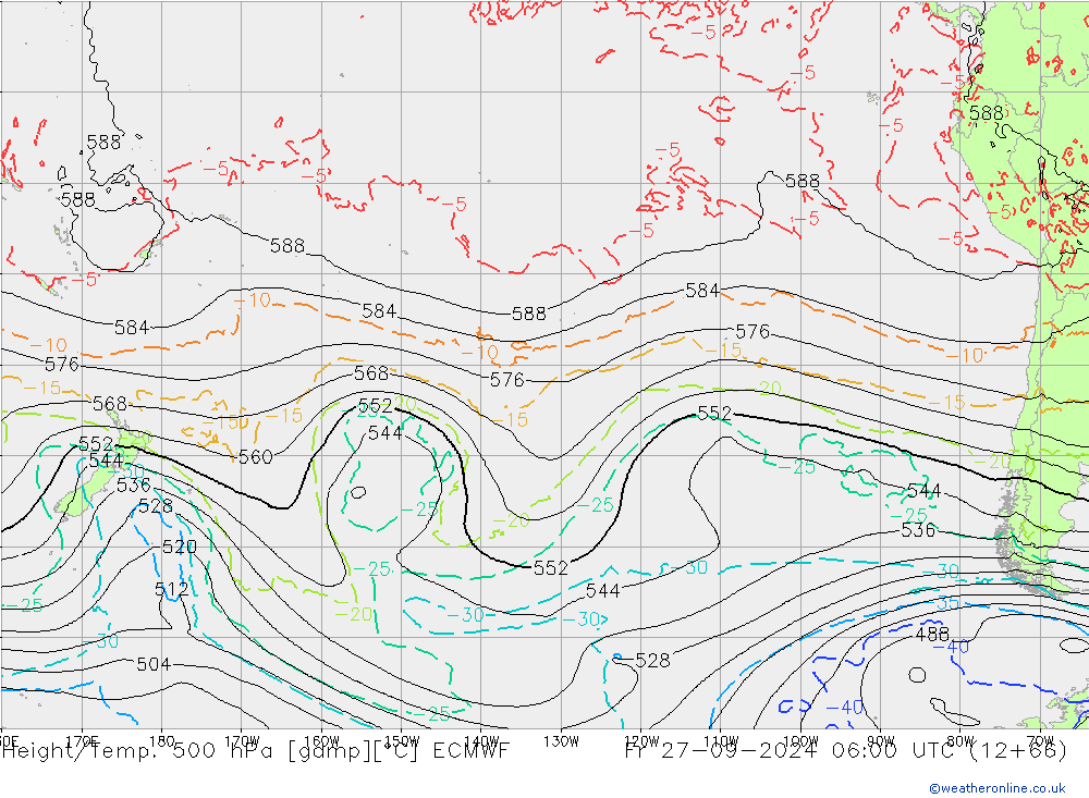 Z500/Rain (+SLP)/Z850 ECMWF Sex 27.09.2024 06 UTC