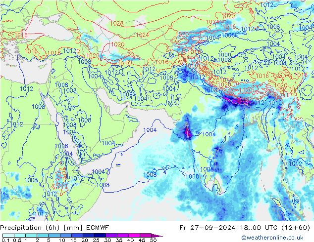 opad (6h) ECMWF pt. 27.09.2024 00 UTC