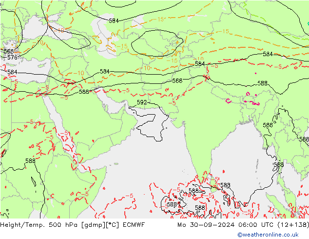 Height/Temp. 500 гПа ECMWF пн 30.09.2024 06 UTC