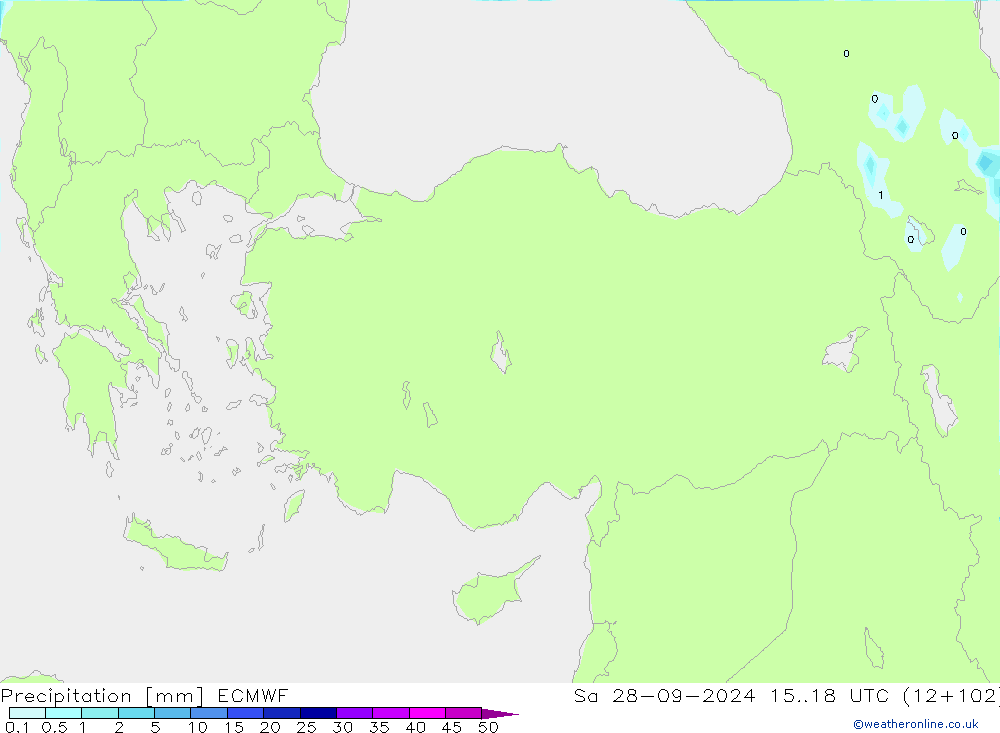 Precipitation ECMWF Sa 28.09.2024 18 UTC