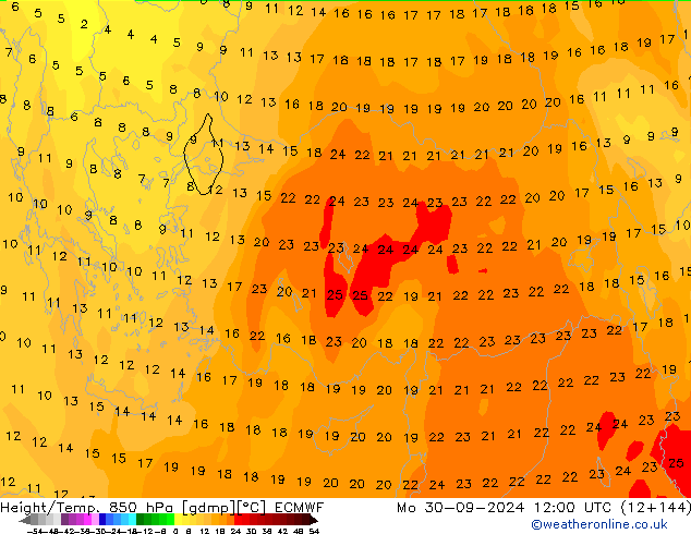 Z500/Rain (+SLP)/Z850 ECMWF  30.09.2024 12 UTC