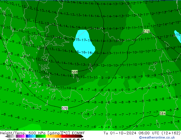 Z500/Rain (+SLP)/Z850 ECMWF mar 01.10.2024 06 UTC