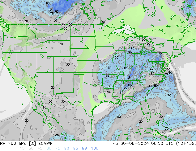 700 hPa Nispi Nem ECMWF Pzt 30.09.2024 06 UTC