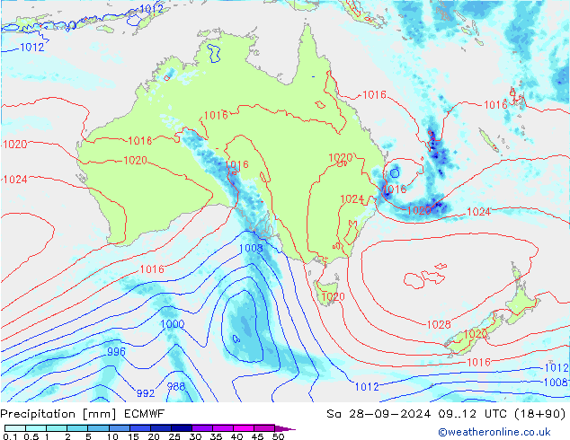 Yağış ECMWF Cts 28.09.2024 12 UTC