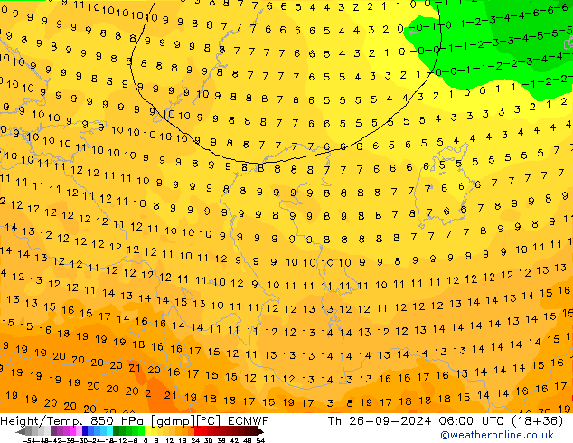 Z500/Rain (+SLP)/Z850 ECMWF чт 26.09.2024 06 UTC