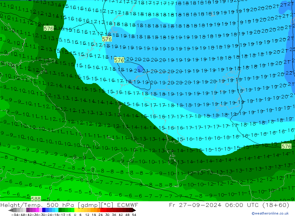 Z500/Rain (+SLP)/Z850 ECMWF  27.09.2024 06 UTC