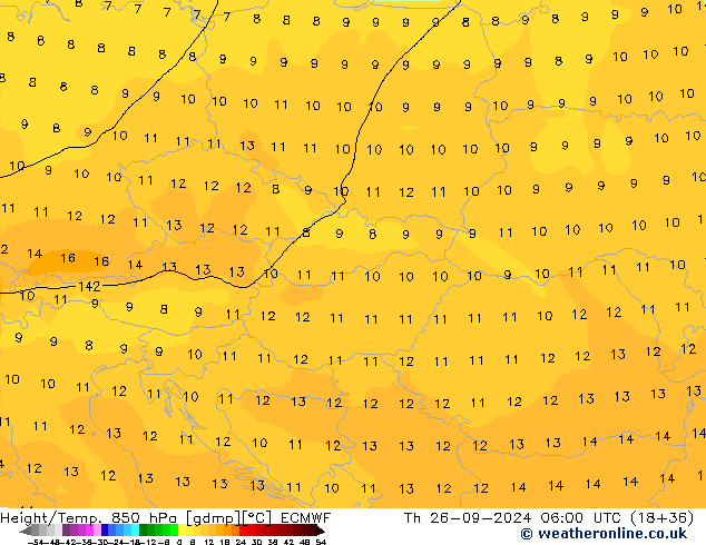 Z500/Rain (+SLP)/Z850 ECMWF Čt 26.09.2024 06 UTC