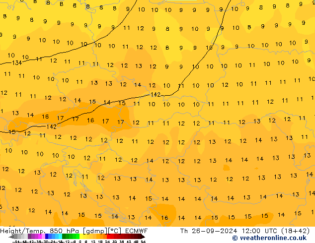 Z500/Rain (+SLP)/Z850 ECMWF Qui 26.09.2024 12 UTC