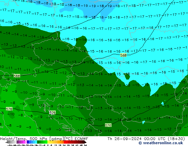 Z500/Rain (+SLP)/Z850 ECMWF Th 26.09.2024 00 UTC