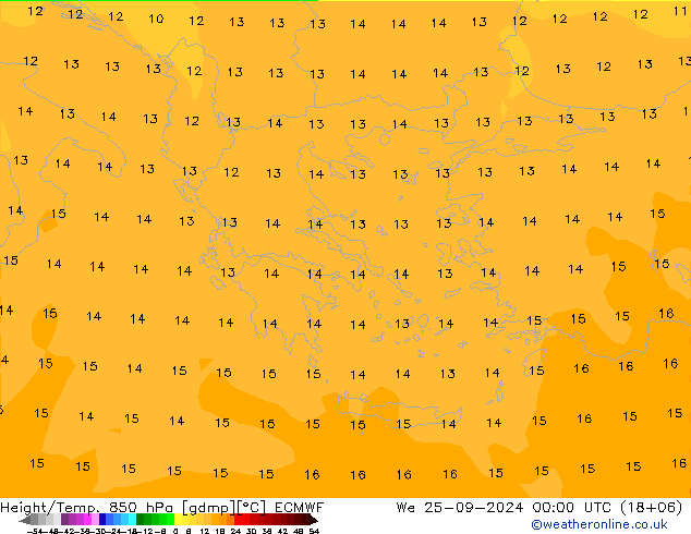 Z500/Rain (+SLP)/Z850 ECMWF Qua 25.09.2024 00 UTC