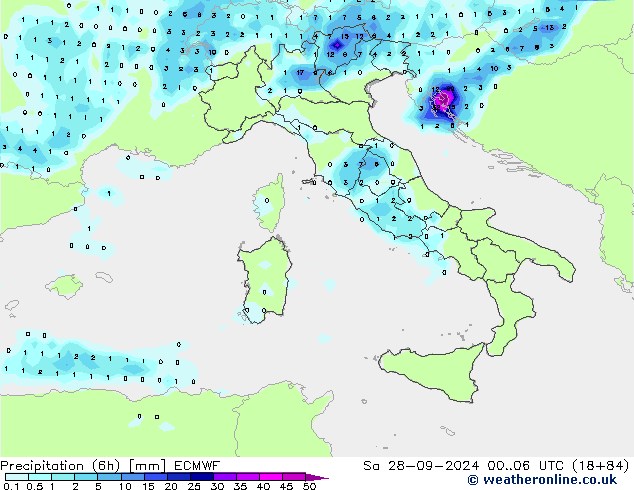 Z500/Regen(+SLP)/Z850 ECMWF za 28.09.2024 06 UTC