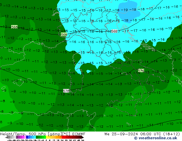 Z500/Rain (+SLP)/Z850 ECMWF St 25.09.2024 06 UTC