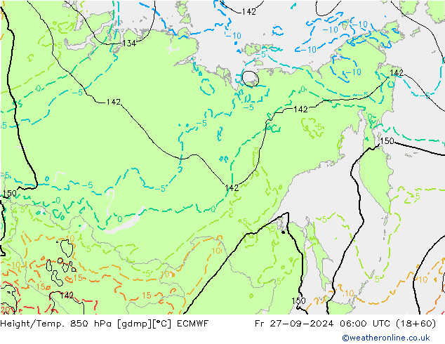 Z500/Rain (+SLP)/Z850 ECMWF Sex 27.09.2024 06 UTC