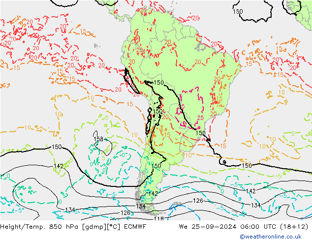 Z500/Rain (+SLP)/Z850 ECMWF śro. 25.09.2024 06 UTC