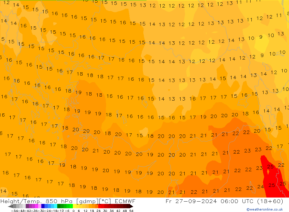 Z500/Yağmur (+YB)/Z850 ECMWF Cu 27.09.2024 06 UTC