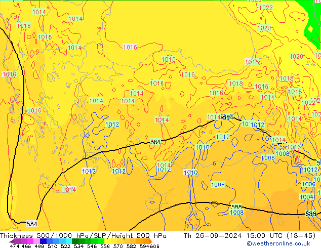 Dikte 500-1000hPa ECMWF do 26.09.2024 15 UTC