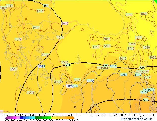 Thck 500-1000hPa ECMWF Fr 27.09.2024 06 UTC