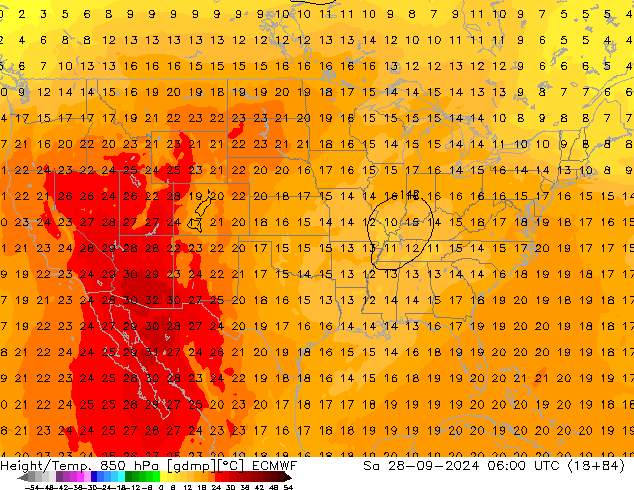 Z500/Rain (+SLP)/Z850 ECMWF Sa 28.09.2024 06 UTC