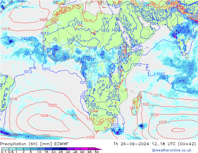 Z500/Rain (+SLP)/Z850 ECMWF чт 26.09.2024 18 UTC