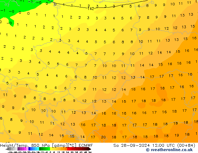 Z500/Rain (+SLP)/Z850 ECMWF Sa 28.09.2024 12 UTC