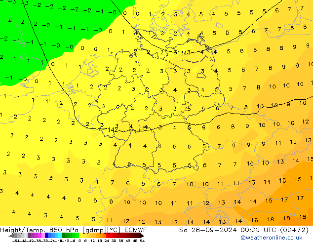 Z500/Rain (+SLP)/Z850 ECMWF sab 28.09.2024 00 UTC