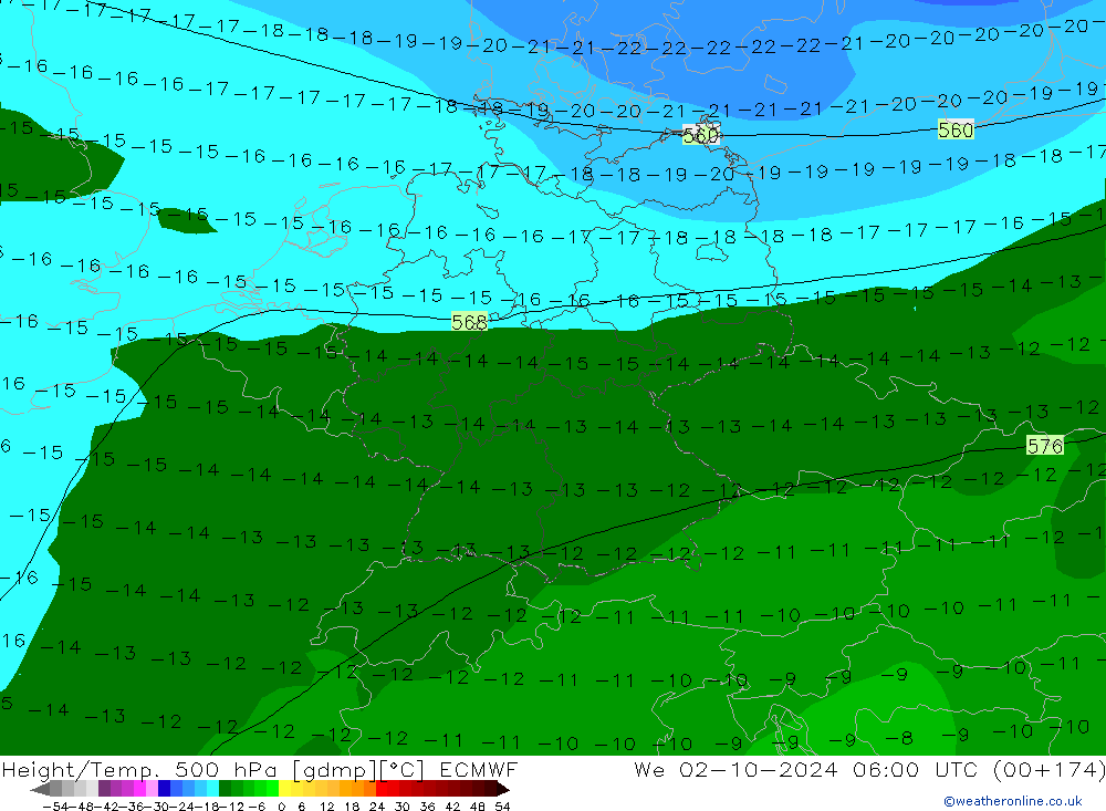 Z500/Regen(+SLP)/Z850 ECMWF wo 02.10.2024 06 UTC