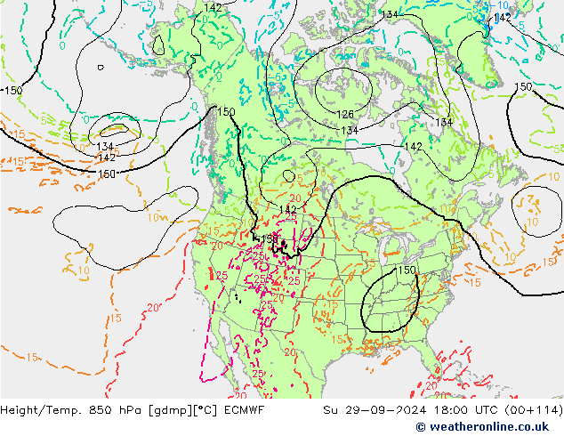 Z500/Regen(+SLP)/Z850 ECMWF zo 29.09.2024 18 UTC