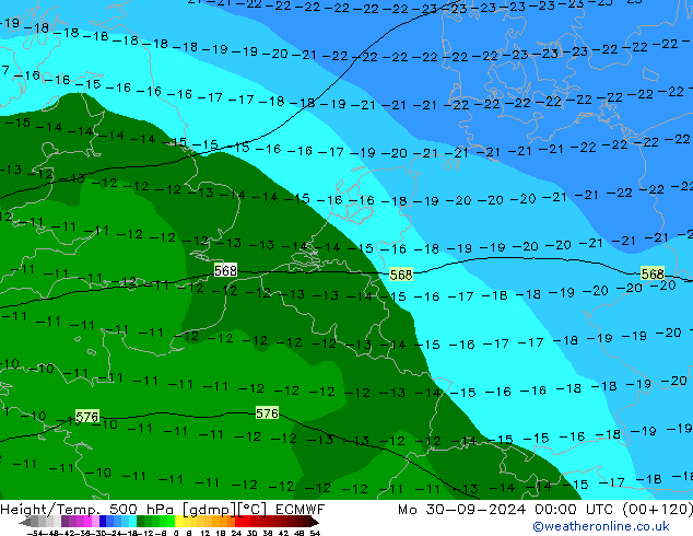 Z500/Rain (+SLP)/Z850 ECMWF  30.09.2024 00 UTC