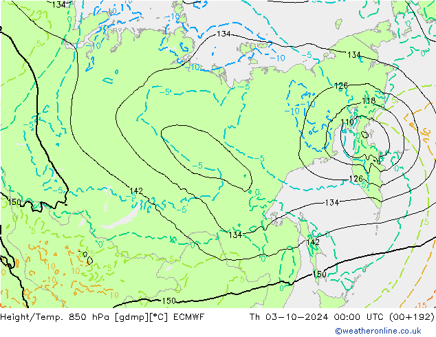 Z500/Regen(+SLP)/Z850 ECMWF do 03.10.2024 00 UTC