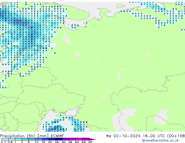 Z500/Rain (+SLP)/Z850 ECMWF ср 02.10.2024 00 UTC