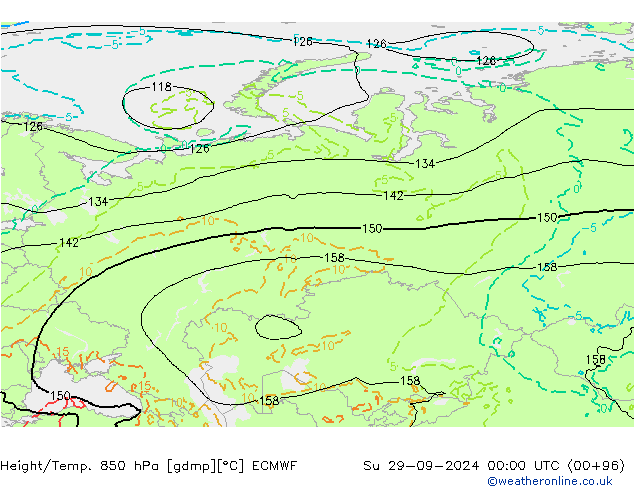 Z500/Rain (+SLP)/Z850 ECMWF Вс 29.09.2024 00 UTC