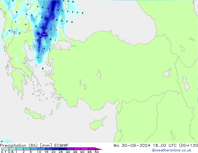 Z500/Rain (+SLP)/Z850 ECMWF Seg 30.09.2024 00 UTC