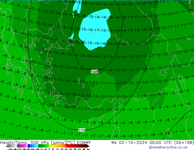 Z500/Rain (+SLP)/Z850 ECMWF ср 02.10.2024 00 UTC