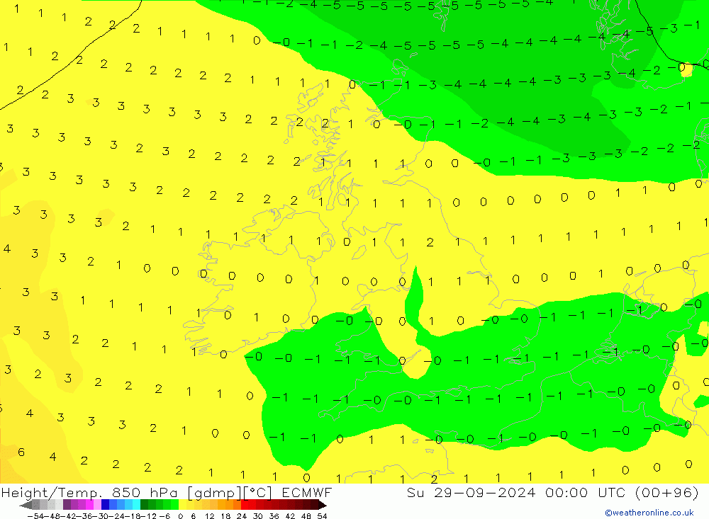 Z500/Rain (+SLP)/Z850 ECMWF nie. 29.09.2024 00 UTC