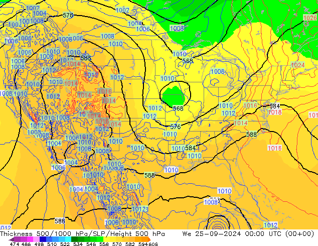 Thck 500-1000hPa ECMWF We 25.09.2024 00 UTC