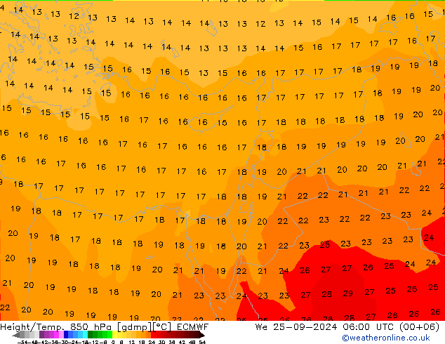 Z500/Rain (+SLP)/Z850 ECMWF ср 25.09.2024 06 UTC