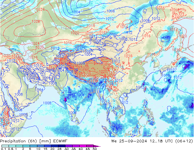 Z500/Rain (+SLP)/Z850 ECMWF We 25.09.2024 18 UTC