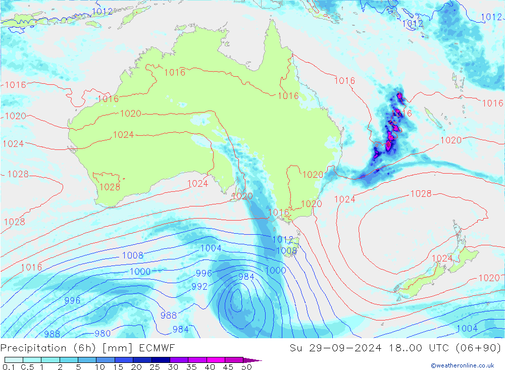 Z500/Rain (+SLP)/Z850 ECMWF Dom 29.09.2024 00 UTC