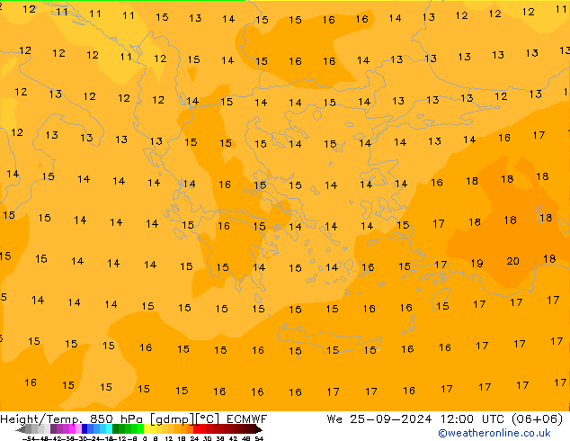 Z500/Rain (+SLP)/Z850 ECMWF Mi 25.09.2024 12 UTC