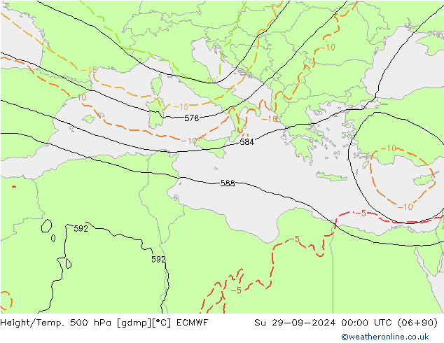 Z500/Rain (+SLP)/Z850 ECMWF Su 29.09.2024 00 UTC