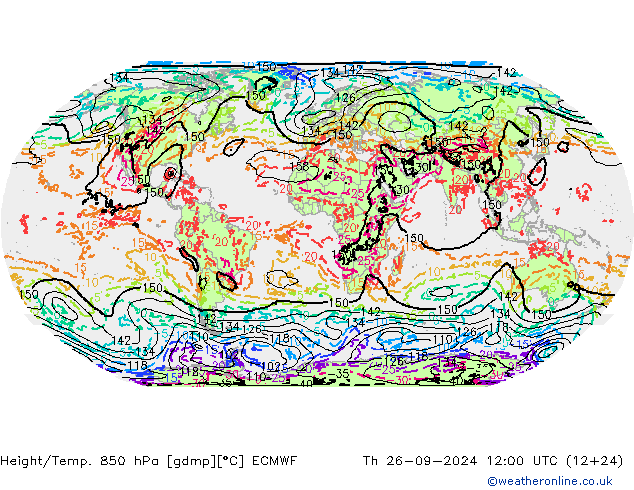 Z500/Regen(+SLP)/Z850 ECMWF do 26.09.2024 12 UTC