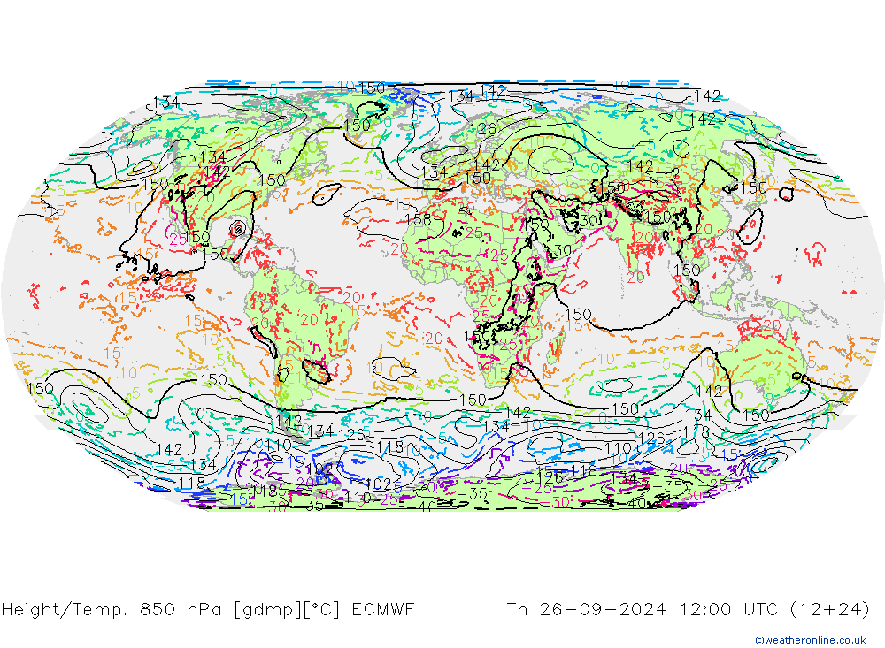 Z500/Regen(+SLP)/Z850 ECMWF do 26.09.2024 12 UTC